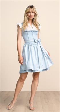 Krüger Dirndl Mini Oceana h'blau - Gr.36