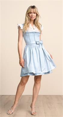 Krüger Dirndl Mini Oceana h'blau - Gr.38