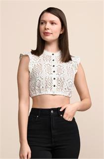 Krüger Dirndlbluse Flügelarm Dana ecru - Gr.34
