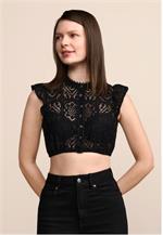 Krüger Dirndlbluse Flügelarm Dana schwarz - Gr.36