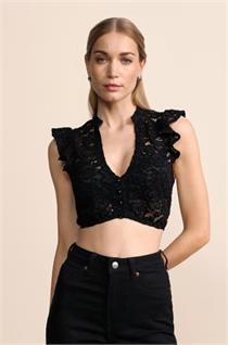 Krüger Dirndlbluse Lorea schwarz - Gr.32