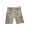 Maddox Lederhose Kurz Zugesee zement - Gr.48