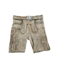 Maddox Lederhose Kurz Zugesee zement