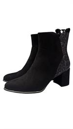 Marco Tozzi Damenschuh Stiefelette schwarz/leo - Gr.37