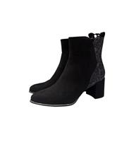 Marco Tozzi Damenschuh Stiefelette schwarz/leo