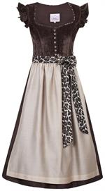 Marjo Dirndl Midi 70 Flügelarm Oberhofen espresso - Gr.40