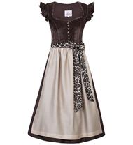 Marjo Dirndl Midi 70 Flügelarm Oberhofen espresso
