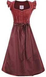 Marjo Dirndl Midi 70 Hochwinkel kastanienror/h'rot - Gr.38