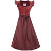 Marjo Dirndl Midi 70 Hochwinkel kastanienror/h'rot - Gr.40