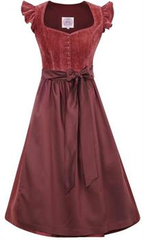 Marjo Dirndl Midi 70 Hochwinkel kastanienror/h'rot - Gr.42