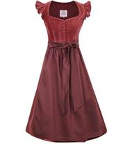 Marjo Dirndl Midi 70 Hochwinkel kastanienror/h'rot