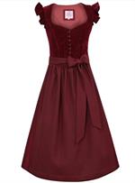 Marjo Dirndl Midi 70 Hochwinkel wine - Gr.36