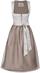 Marjo Dirndl Midi Biebelried taupe - Gr.38