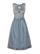 Marjo Dirndl Midi Brunnthal jade/h'blau - Gr.42