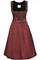 Marjo Dirndl Midi Iggensbach schwarz/bordeaux - Gr.44