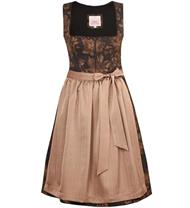 Marjo Dirndl Midi Iggensbach schwarz/taupe