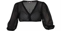 Marjo Dirndlbluse 3/4 Ahorntal schwarz - Gr.42