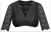 Marjo Dirndlbluse Gina-Lotta schwarz Halbarm - Gr.32