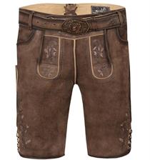 Marjo Lederhose Kurz Hirschbach platin - Gr.54