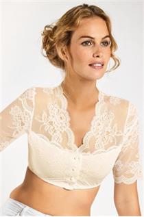 Nina Von C Dirndlbluse Julia champagner - Gr.36 Nina Von C Dirndlbluse Julia champagner - Gr.36