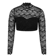 Nina von C Dirndlbluse langarm schwarz - Gr.38