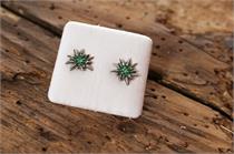 Ohrstecker Edelweiss - tannengrün