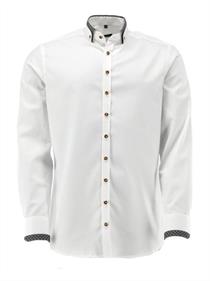 Orbis Hemd Slim Fit weiss/schwarz - Gr.37/38