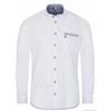 Spieth & Wensky Hemd LA Slim Fit weiss/blau - Gr.39/40