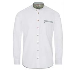 Spieth & Wensky Hemd LA Slim Fit weiss/grün - Gr.39/40