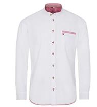Spieth & Wensky Hemd LA Slim Fit weiss/rot