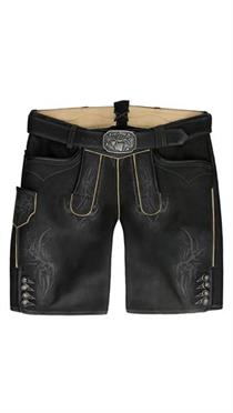 Spieth&Wensky Lederhose Kurz Fulvier schwarz - Gr.50