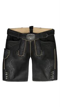 Spieth&Wensky Lederhose Kurz Fulvier schwarz - Gr.52