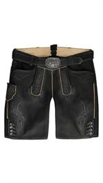 Spieth&Wensky Lederhose Kurz Fulvier schwarz - Gr.52