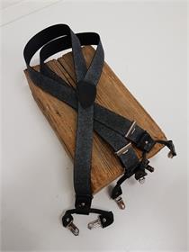 Trachten Hosenträger Retro schwarz - 120cm