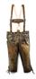 Trachten Lederhose Kniebund Rotwand nuss - Gr.48