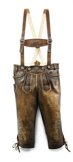 Trachten Lederhose Kniebund Rotwand nuss - Gr.52