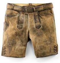Trachten Lederhose Kurz Ammersee staub - Gr.50