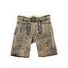 Trachten Lederhose Kurz Hopfensee-braun-Antik - Gr.52