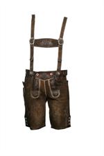Trachten Lederhose Kurz Rafael nuss - Gr.44