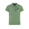 Trachten Poloshirt grün mit Print auf dem Rücken - S