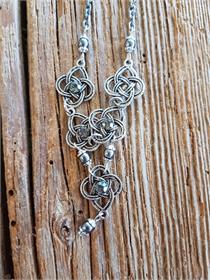 Trachtencollier mit Keltischem Knoten - 50 hematit