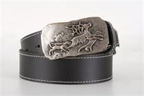 Trachtengurt schwarz mit spezieller Schnalle - 120cm