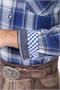 Trachtenhemd blau gross kariert - XS | Bild 3