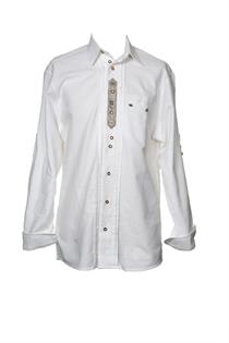 Trachtenhemd Comfort Fit Langarm weiss - Gr.39/40