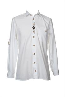 Trachtenhemd Comfort Fit Langarm weiss - Gr.47/48 Trachtenhemd Comfort Fit Langarm weiss - Gr.47/48