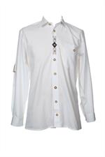 Trachtenhemd Comfort Fit Langarm weiss - Gr.47/48