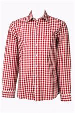 Trachtenhemd Regular Fit rot gross kariert - Gr. 43/44