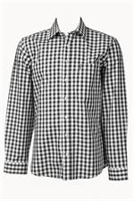 Trachtenhemd Regular Fit schwarz gross kariert - Gr. 39/40