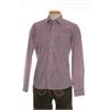 Trachtenhemd Slim Fit aubergine klein kariert - Gr. 43/44