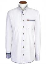 Trachtenhemd Slim-Fit Enzo weiss - Gr. 37/38